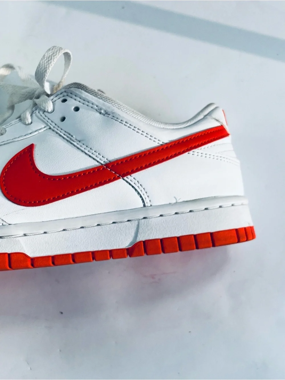 Nike Dunk Low Retro Shoes White Picante Red #DV0831-103 Men’s:8.5 Sneakers